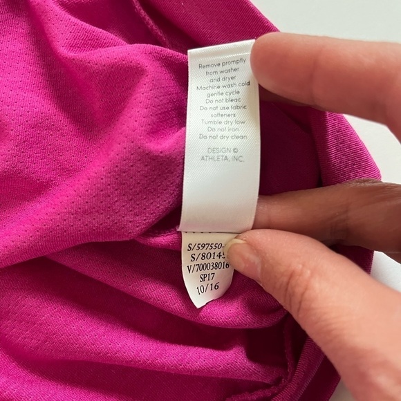 Athleta Girl Cloud Hatch 2 in 1 Tank Pink Gray Size Large - Picture 6 of 8